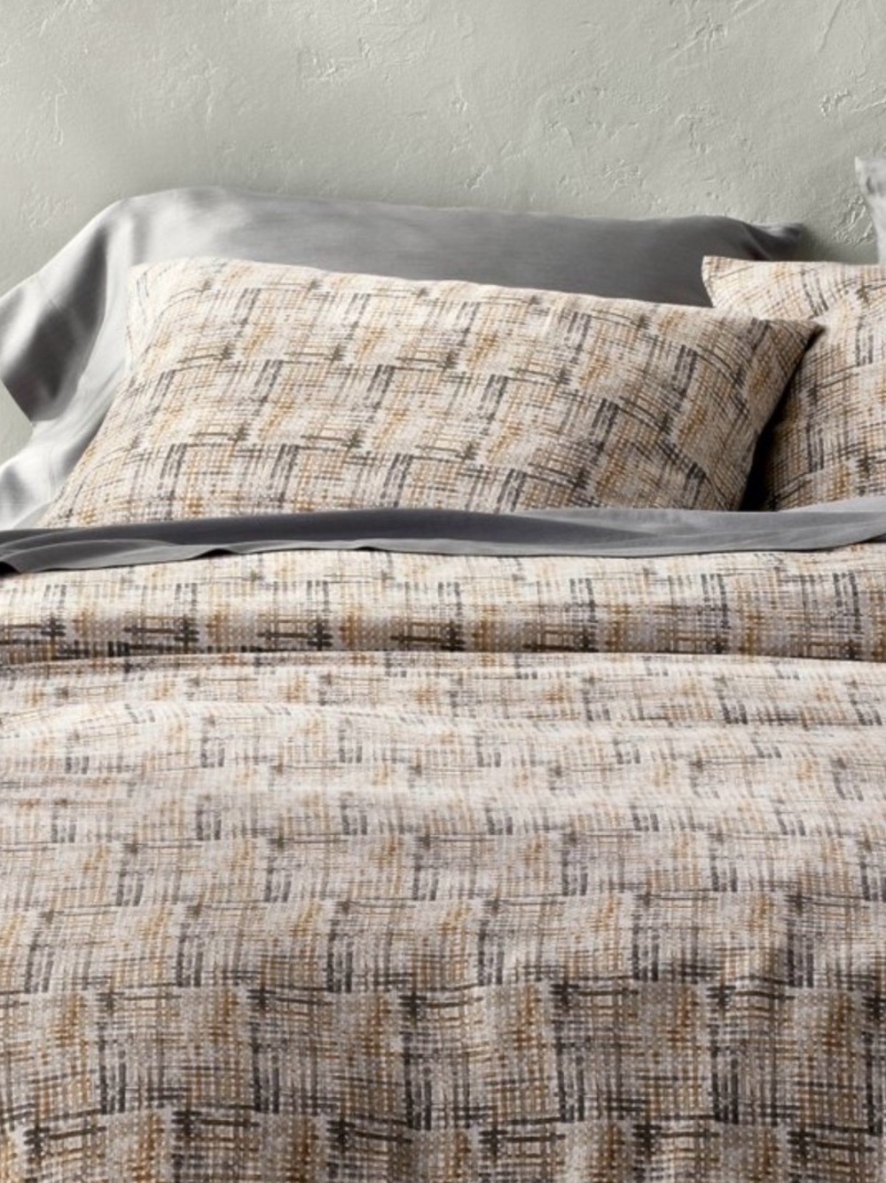 New Casaluna Heavy Weight Linen Blend Duvet & Sham Set King Size